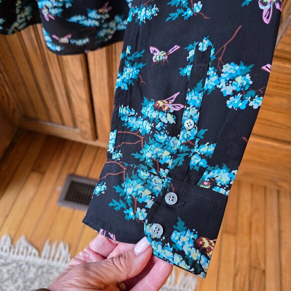 J Crew Blouse, size 14, floral with bees. EUC - Picture 6 of 11